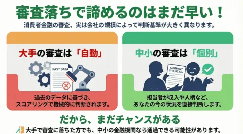 中小消費者金融なら審査に通過できる可能性はある