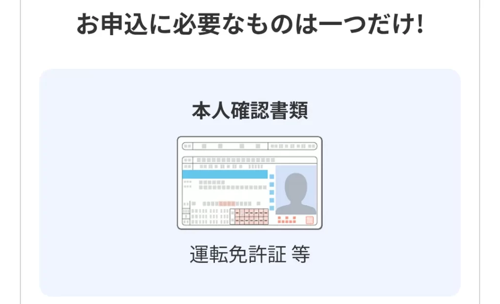 みずほ銀行は運転免許証があれば申し込み可能
